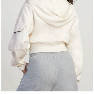 White Renew hoodie. Stori by Katy Hearn. Size 6